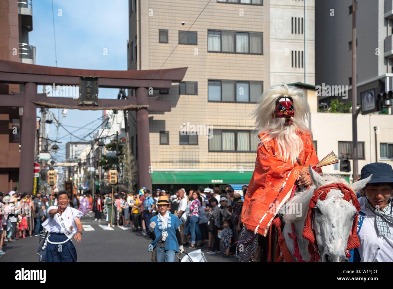 Tenjin Images Tenjin Festival of Osaka with thousand of attendant and spectator. The ...
