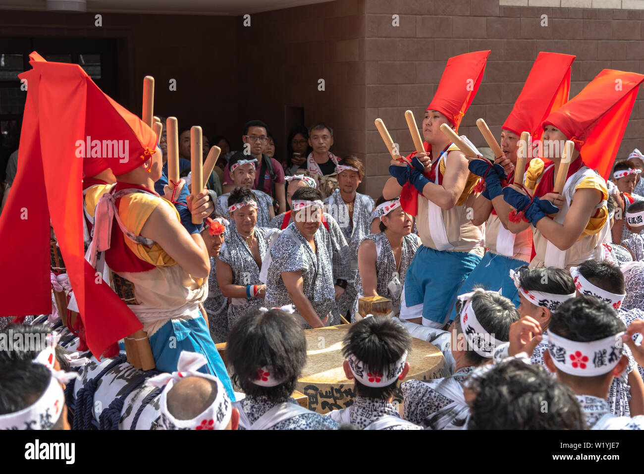 Tenjin Images Tenjin Festival of Osaka with thousand of attendant and spectator. The ...