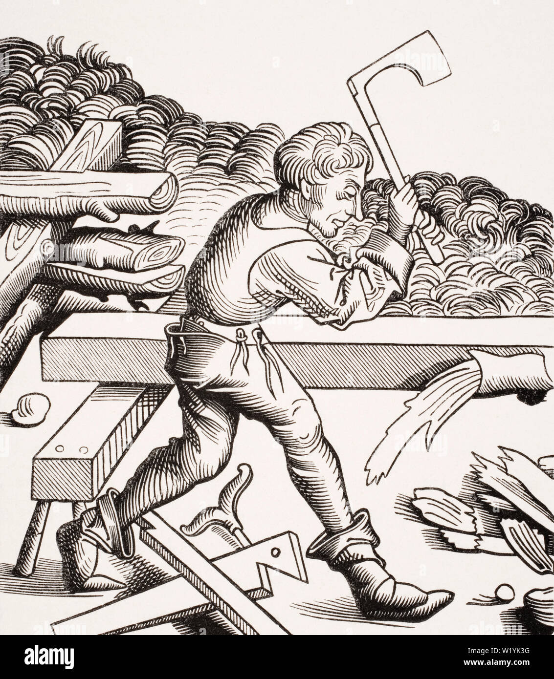 Companion Carpenter. 19th century reproduction of a 15th century