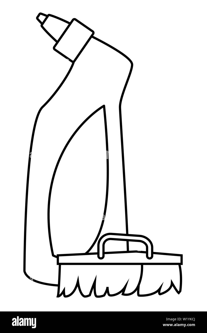 cleaning and hygiene equipment icons in black and white Stock Vector ...
