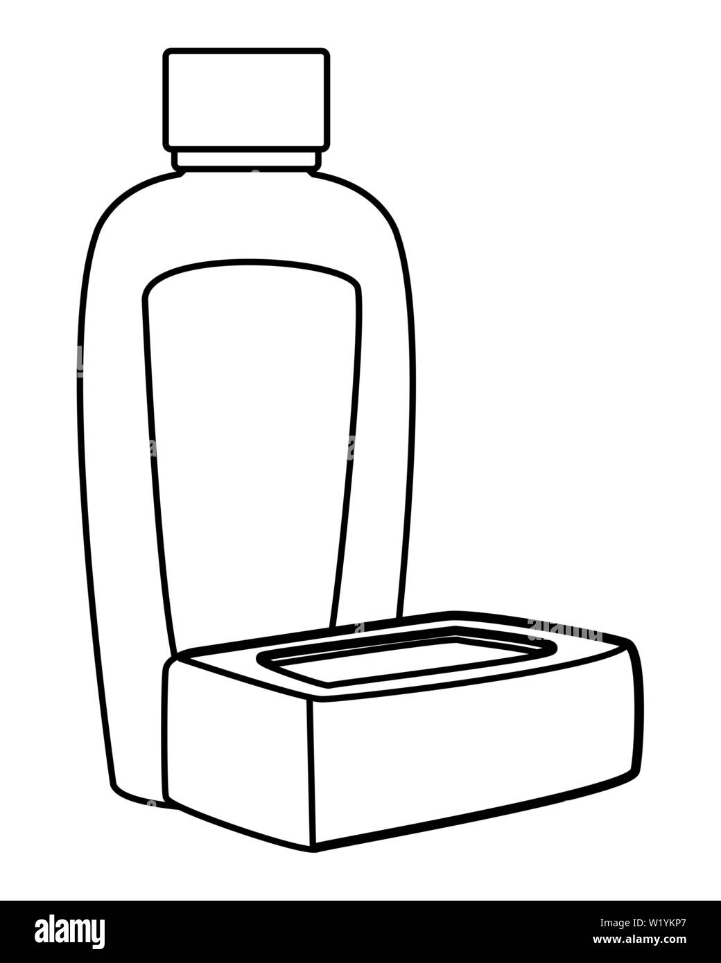 cleaning and hygiene equipment icons in black and white Stock Vector ...