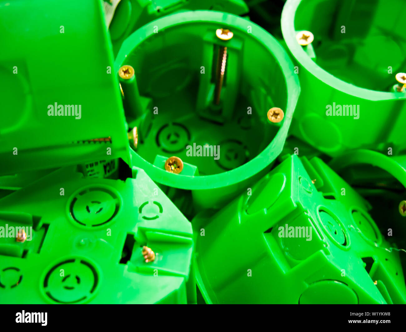 Deposit box socket for installation in plasterboard Stock Photo Alamy