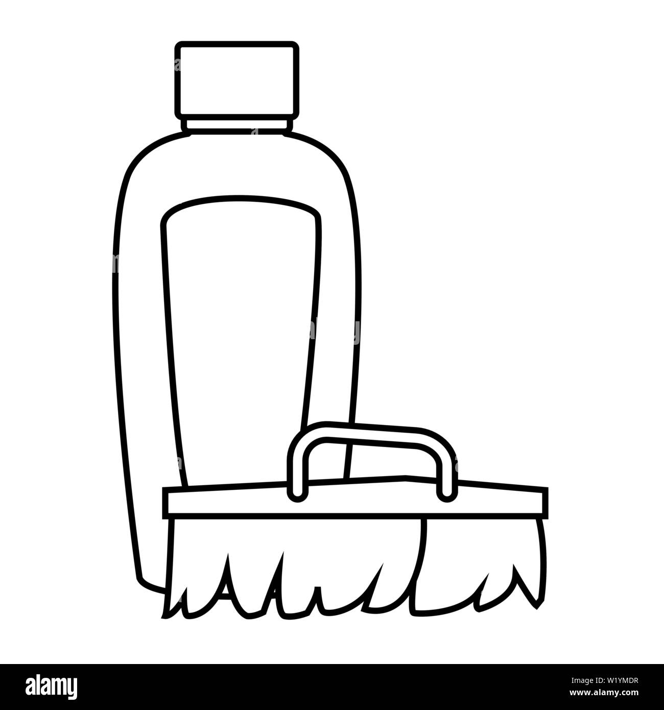 cleaning and hygiene equipment icons in black and white Stock Vector ...