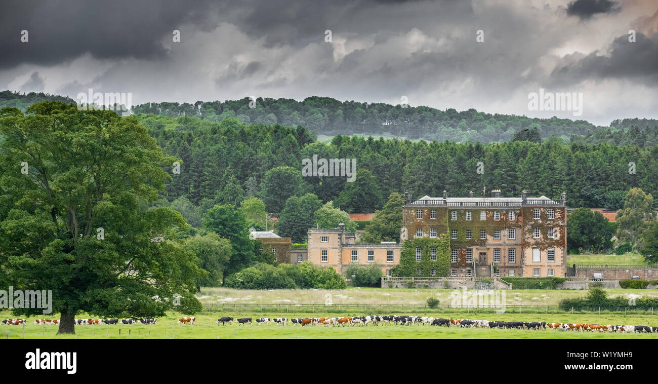 Bolton Hall, a  country house near Preston-under-Scar, Richmondshire, North Yorkshire, Wensleydale, England. Stock Photo