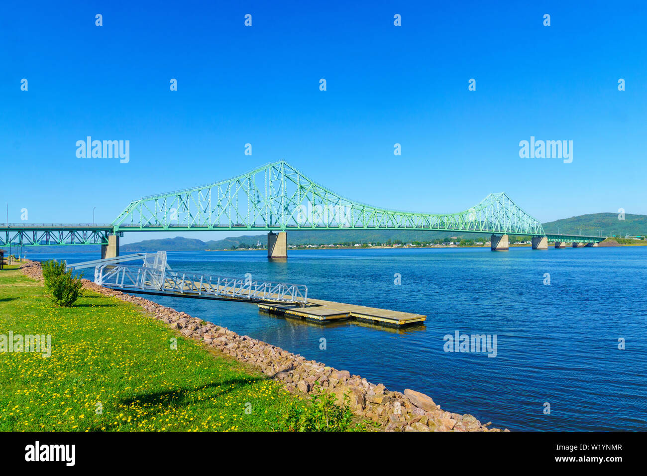 View of the J.C. Van Horne Bridge, crossing the Restigouche River