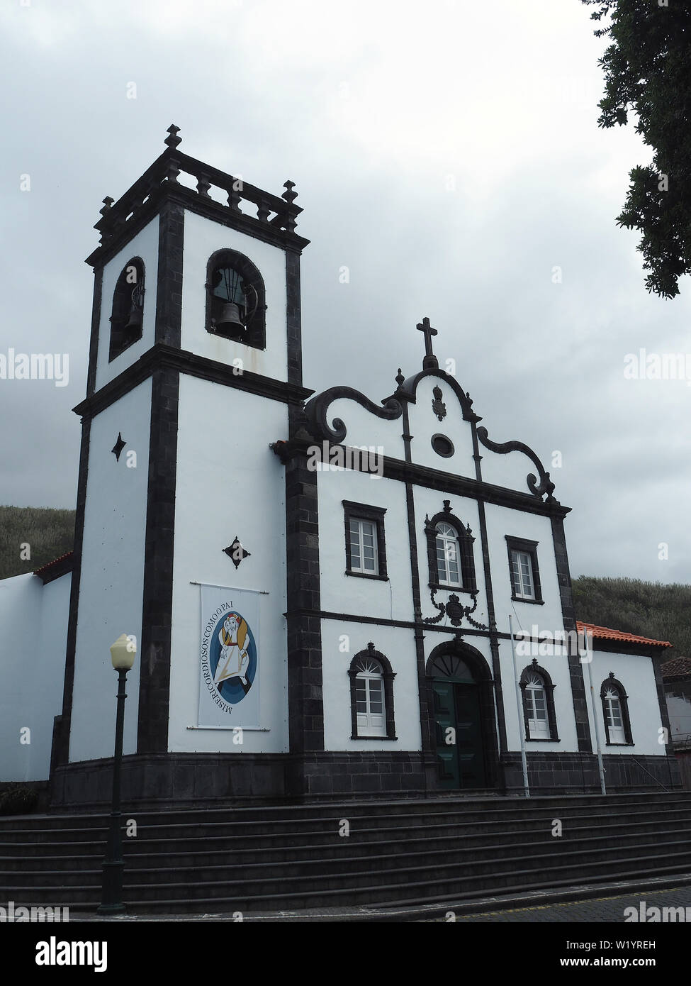 Igreja de Nossa Senhora da Conceicao, Mosteiros, São Miguel Island, Azores, Açores Stock Photo