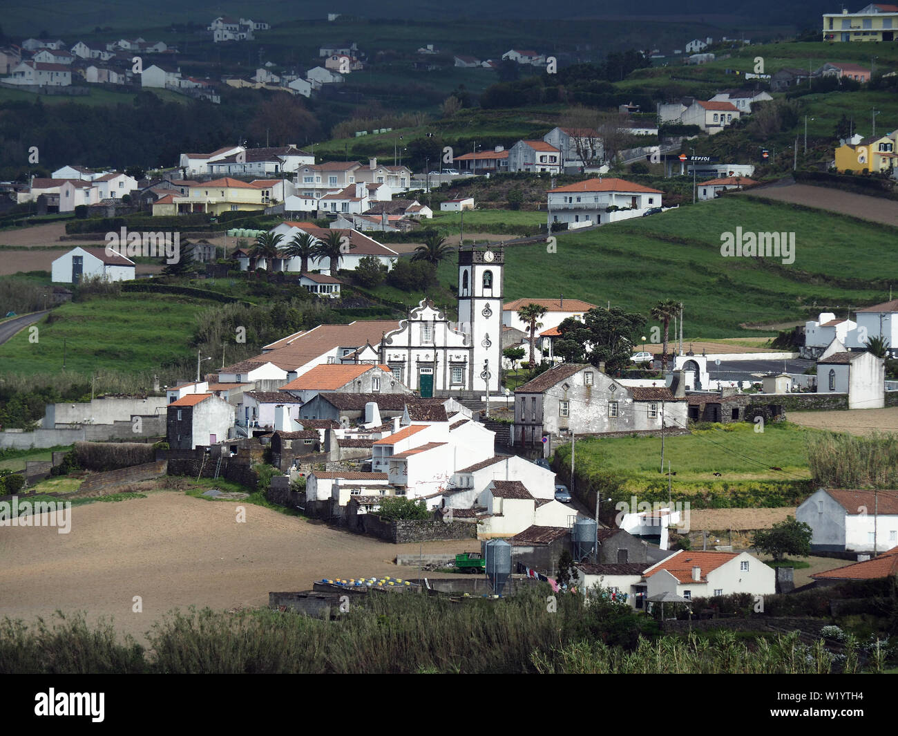 View of Santana, São Miguel Island, Azores, Açores Stock Photo
