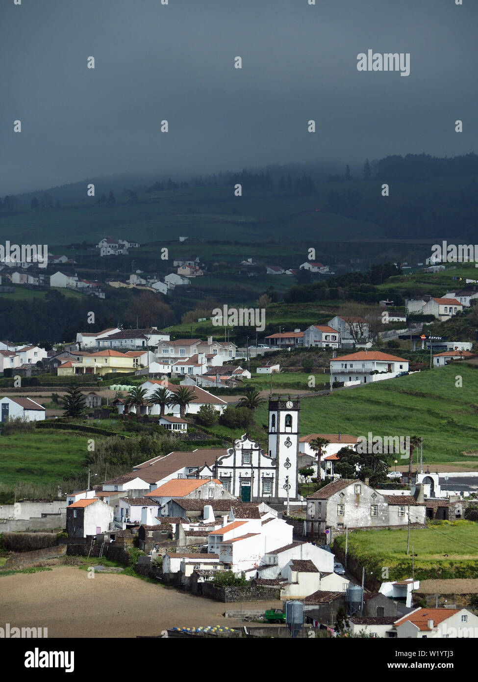View of Santana, São Miguel Island, Azores, Açores Stock Photo