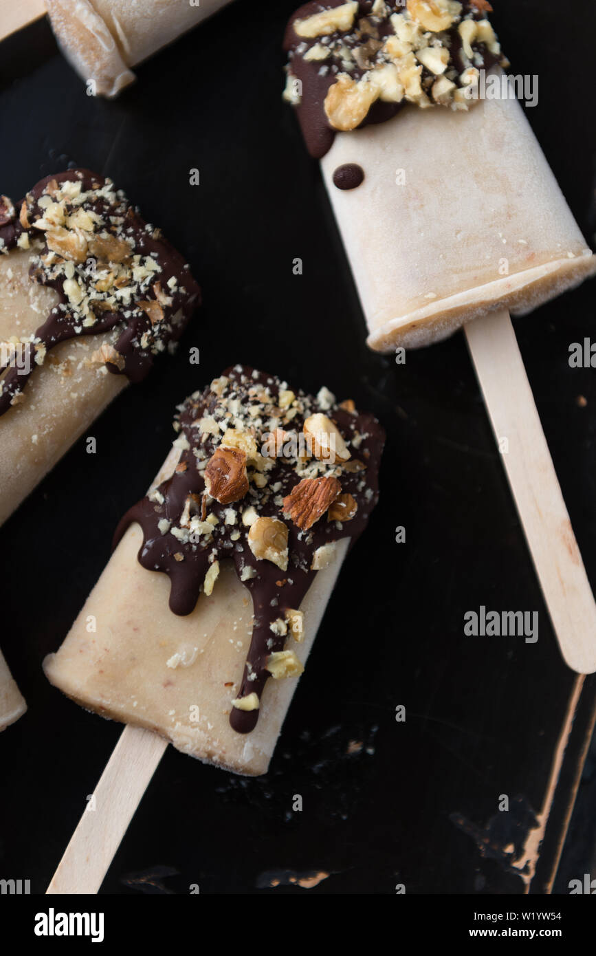 vegan banana and peanut butter ice cream Stock Photo Alamy