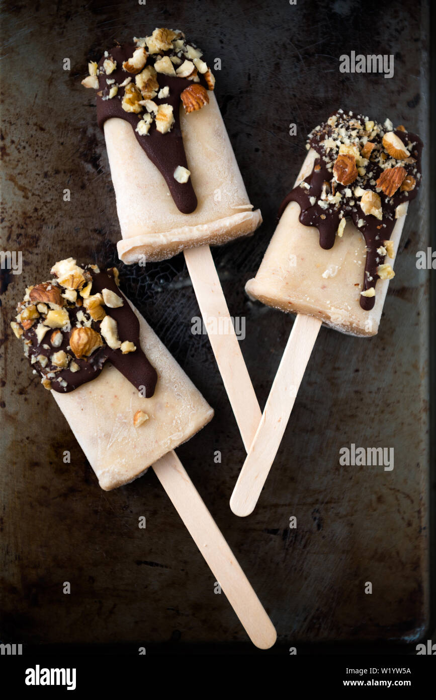 vegan banana and peanut butter ice cream Stock Photo Alamy