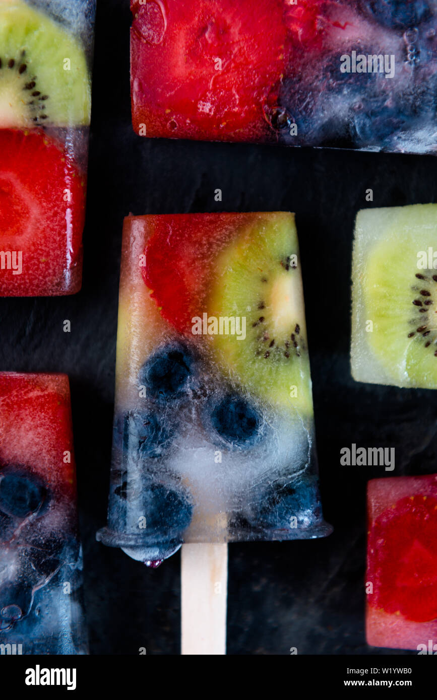 vegan fruit lollies Stock Photo Alamy