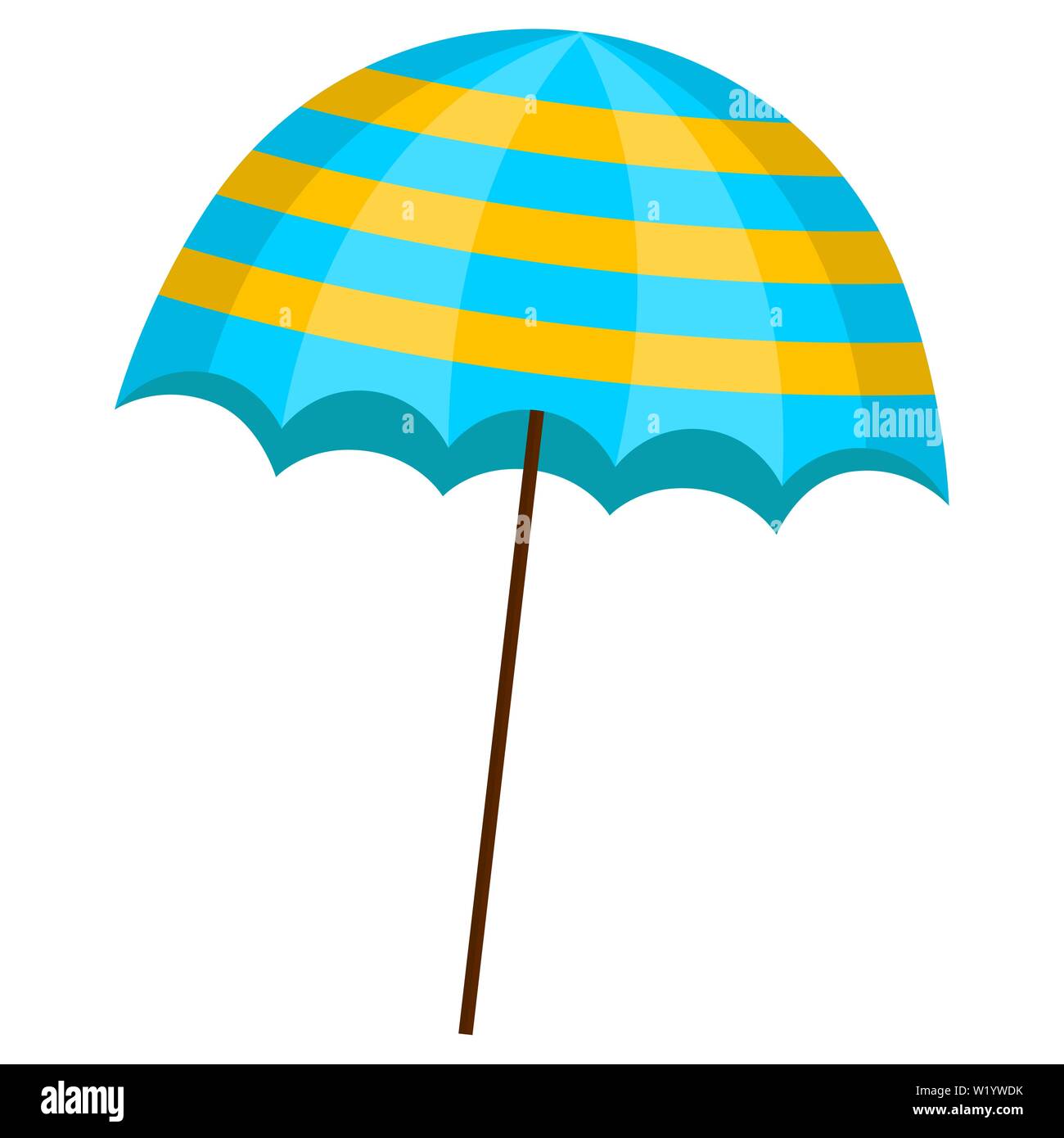 Iolated colored beach umbrella on a white background - Vector Stock ...