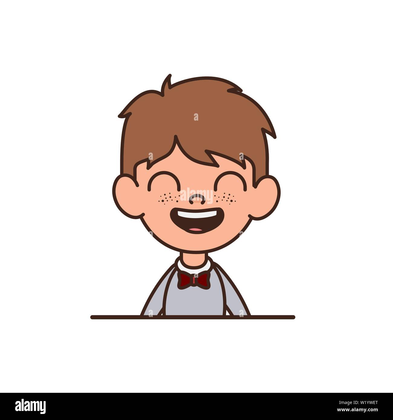 student boy smiling on white background Stock Vector Image & Art - Alamy