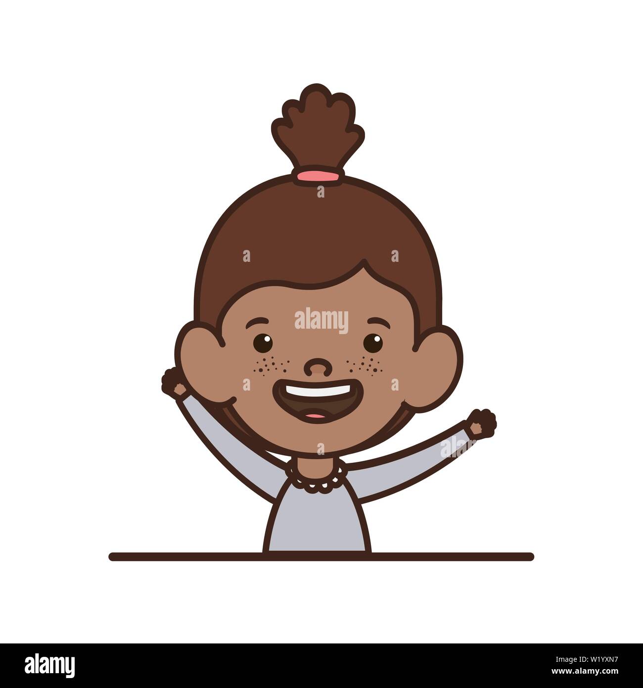 student girl smiling on white background Stock Vector Image & Art - Alamy