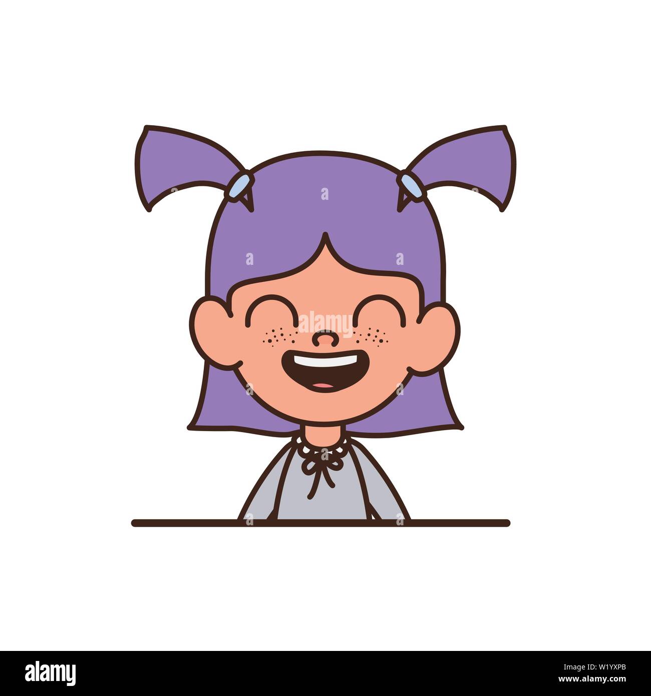 student girl smiling on white background Stock Vector Image & Art - Alamy
