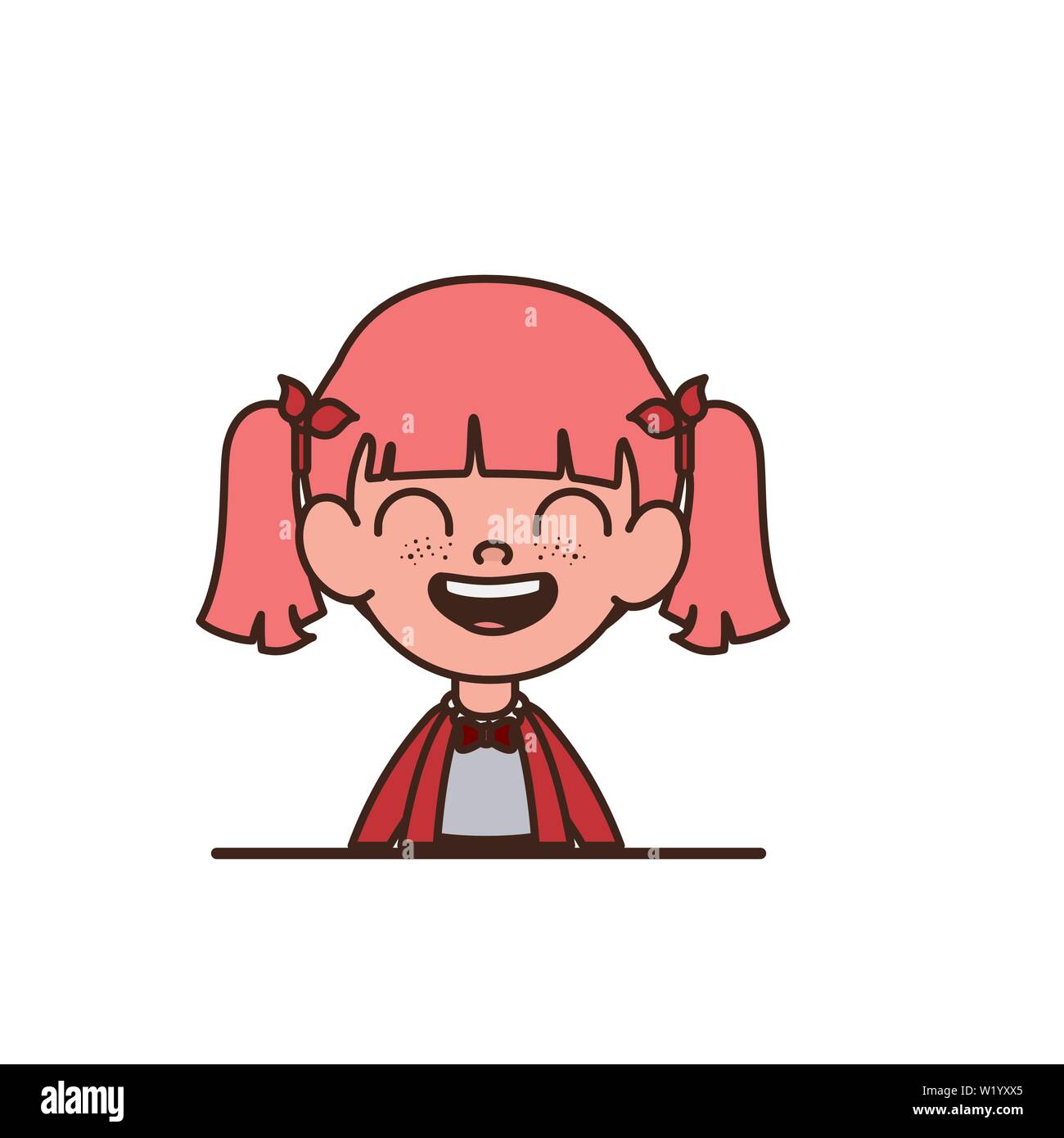 student girl smiling on white background Stock Vector Image & Art - Alamy