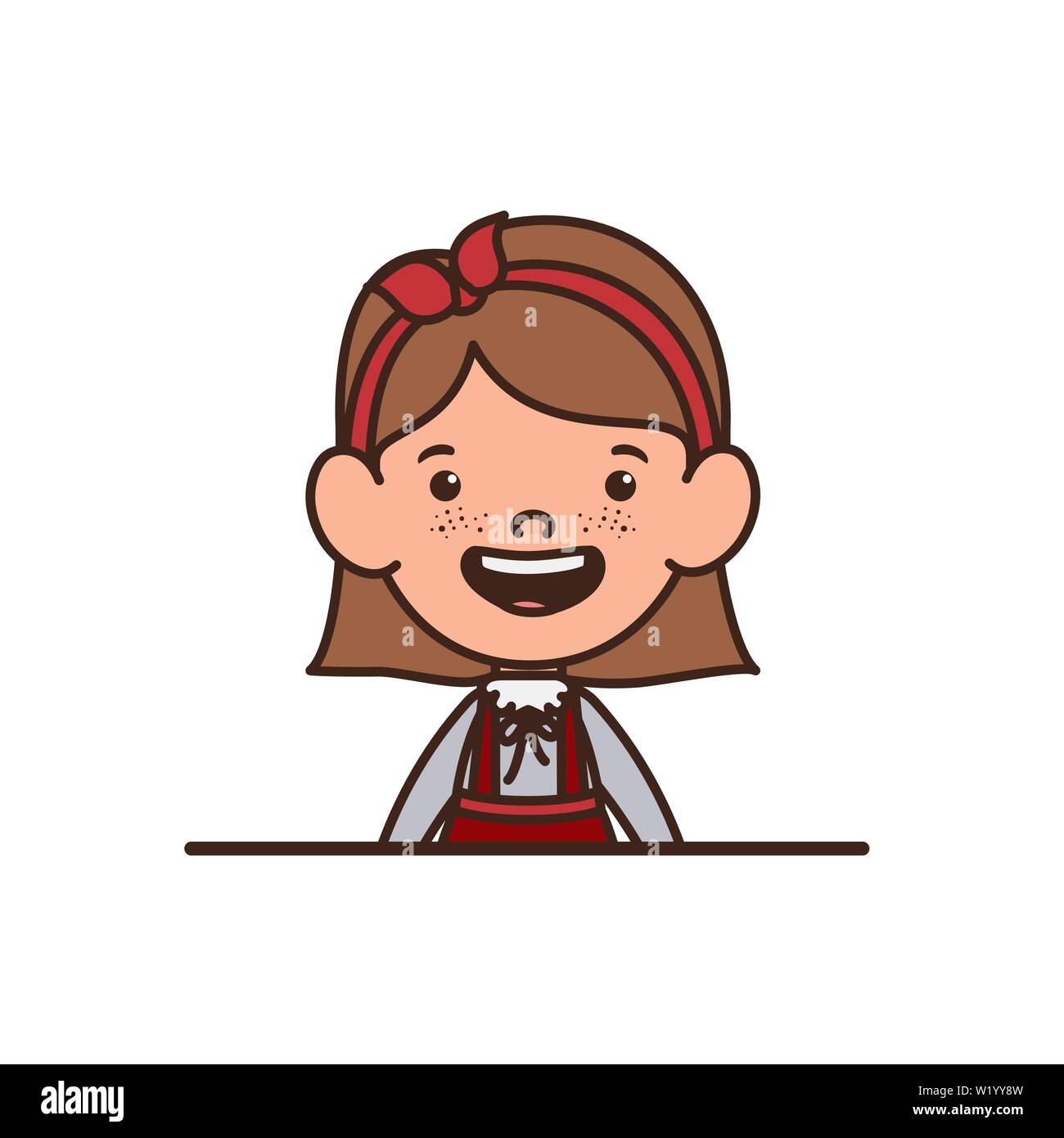 student girl smiling on white background Stock Vector Image & Art - Alamy