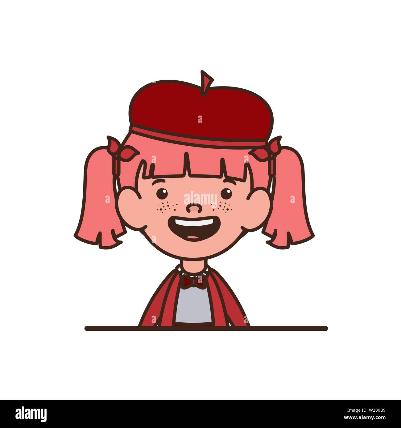 student girl smiling on white background Stock Vector Image & Art - Alamy