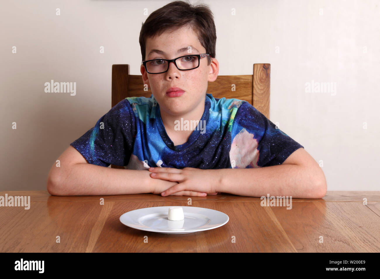 The Marshmallow Experiment Child sitting at a table, patiently