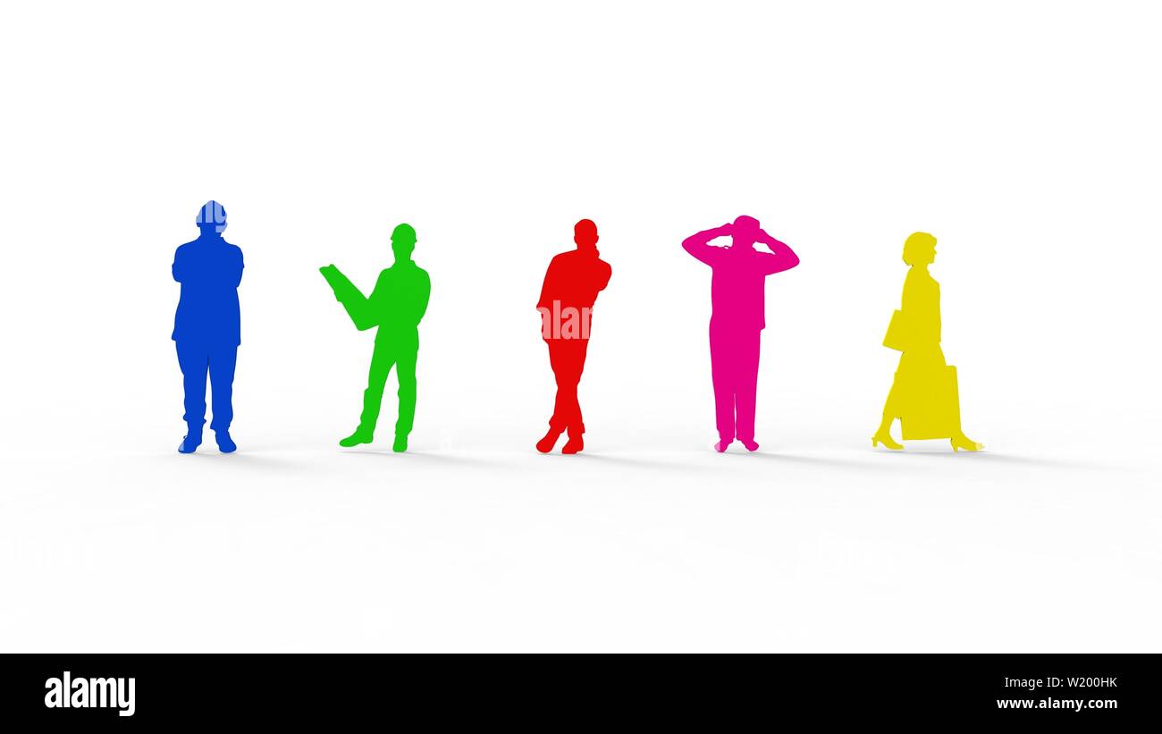 3d rendering of the silhouette of a person isolated in white studio ...