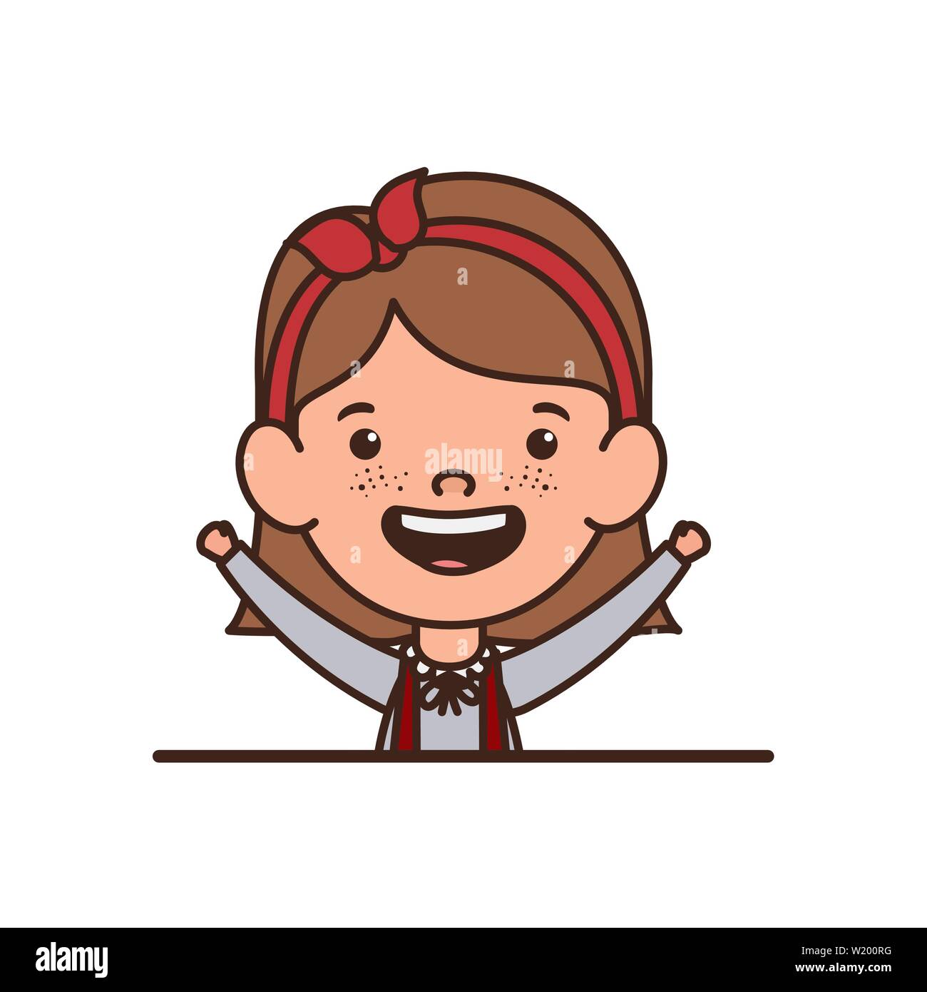 student girl smiling on white background Stock Vector Image & Art - Alamy
