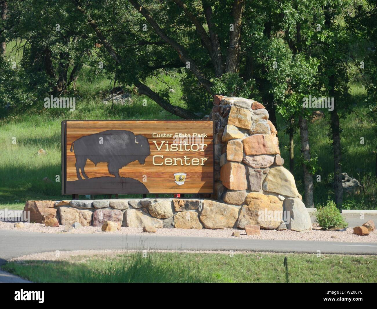 Custer Sd Sign Black Hills, South Dakota- July 2018: Sign at the Visitor Center at ...