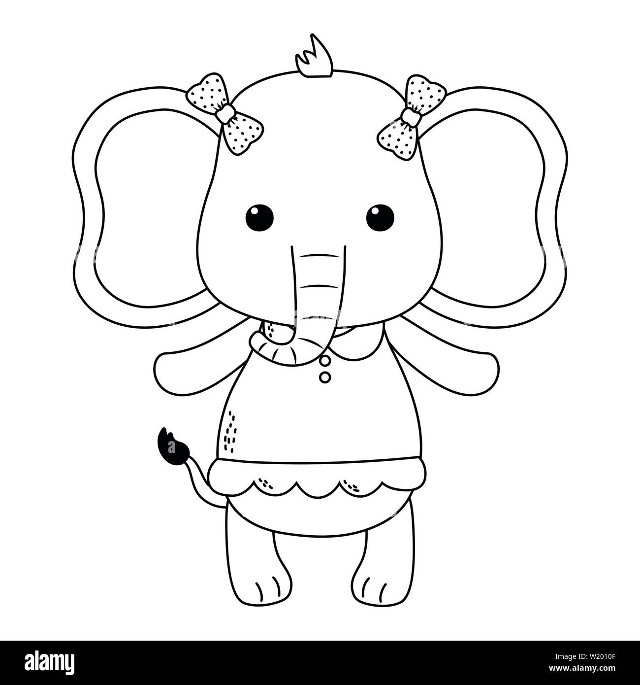 Baby Elephant Cartoon Design Baby Shower Invitation Party Card And Decoration Theme Vector Illustration Stock Vector Image Art Alamy