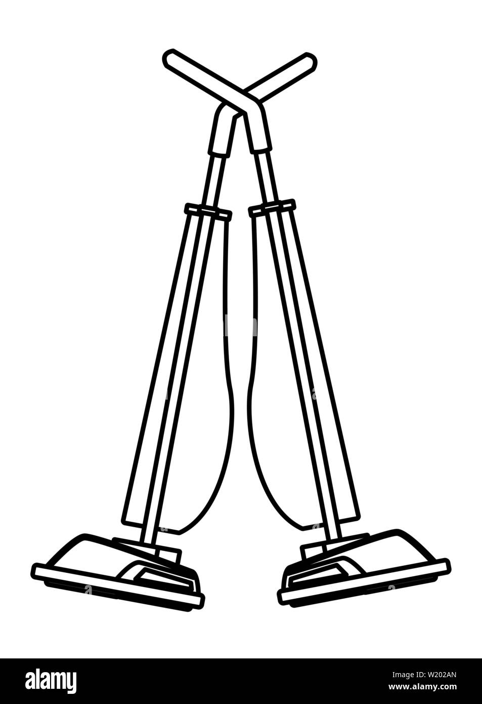 cleaning and hygiene equipment icons in black and white Stock Vector ...