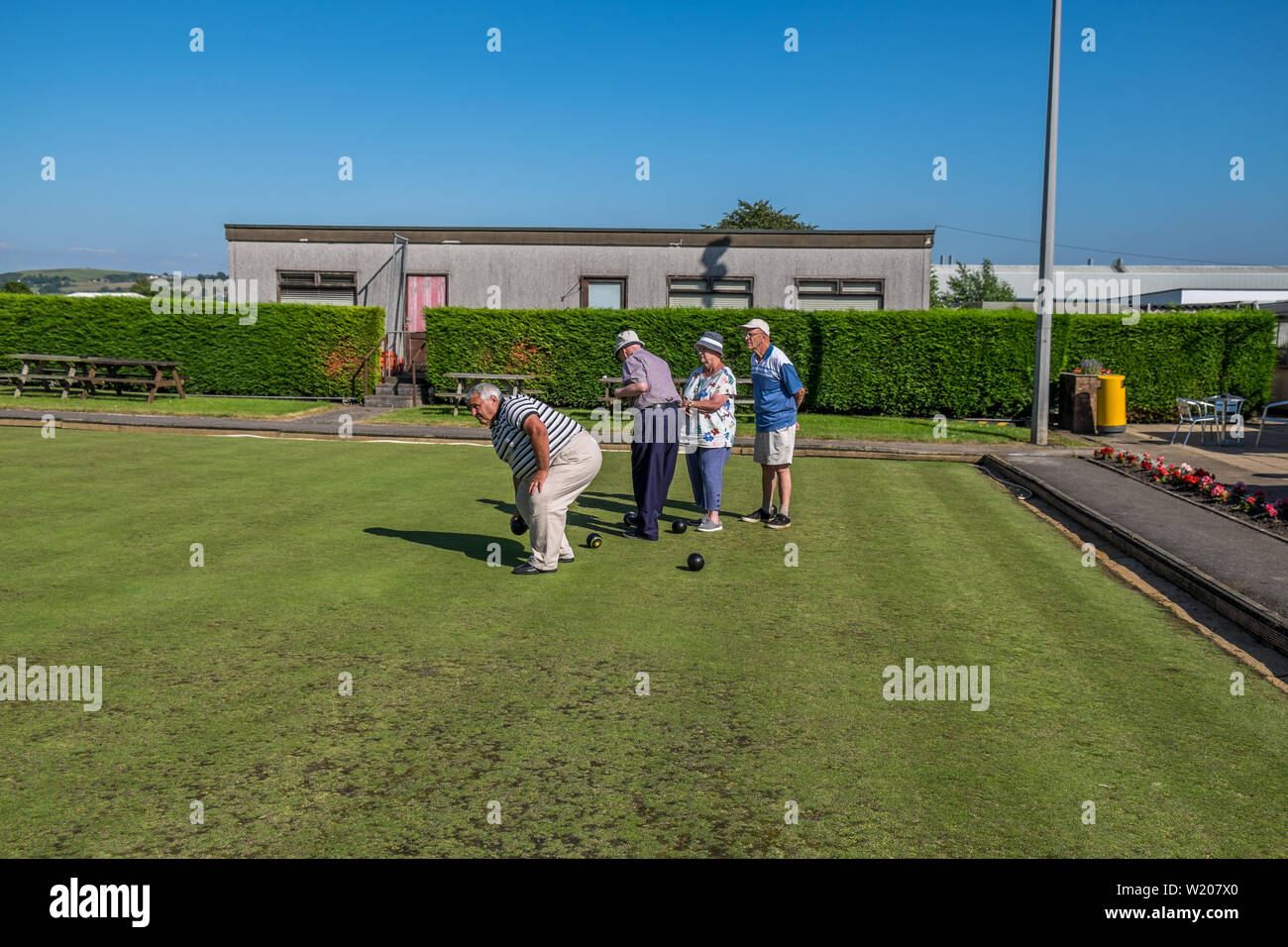 Crown Green Bowling Club Comprtitions Stock Photo