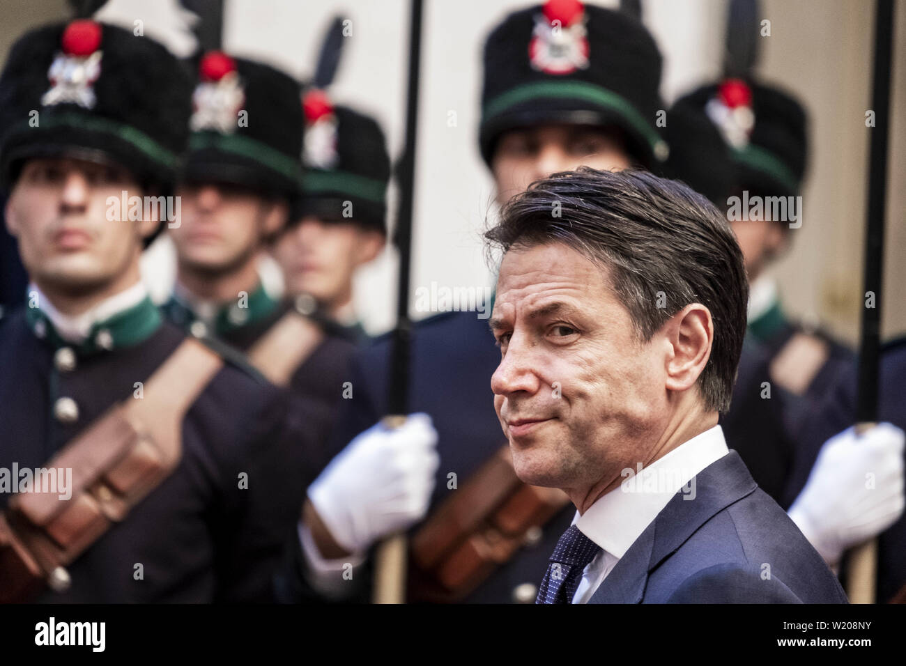 Roma Roma Italy 4th July 2019 The Prime Minister Of Italy Giuseppe Conte Met The President