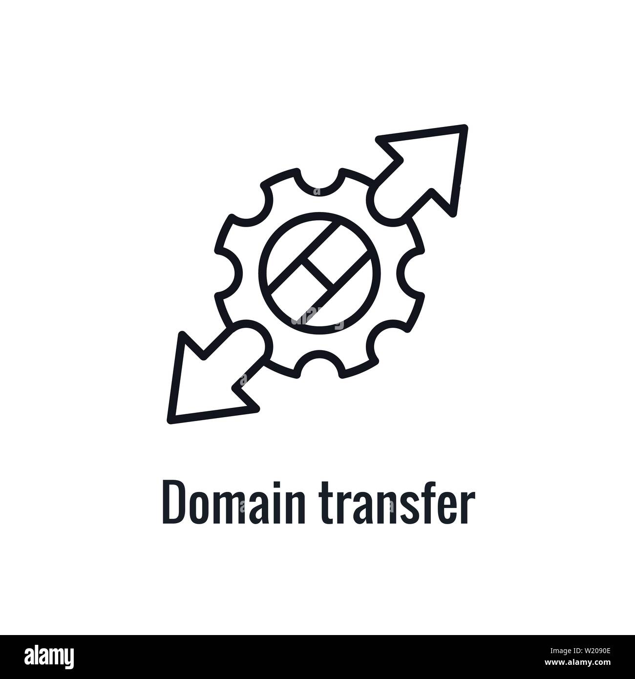 Website Data Transfer Icon - arrow imagery of transfer Stock Vector