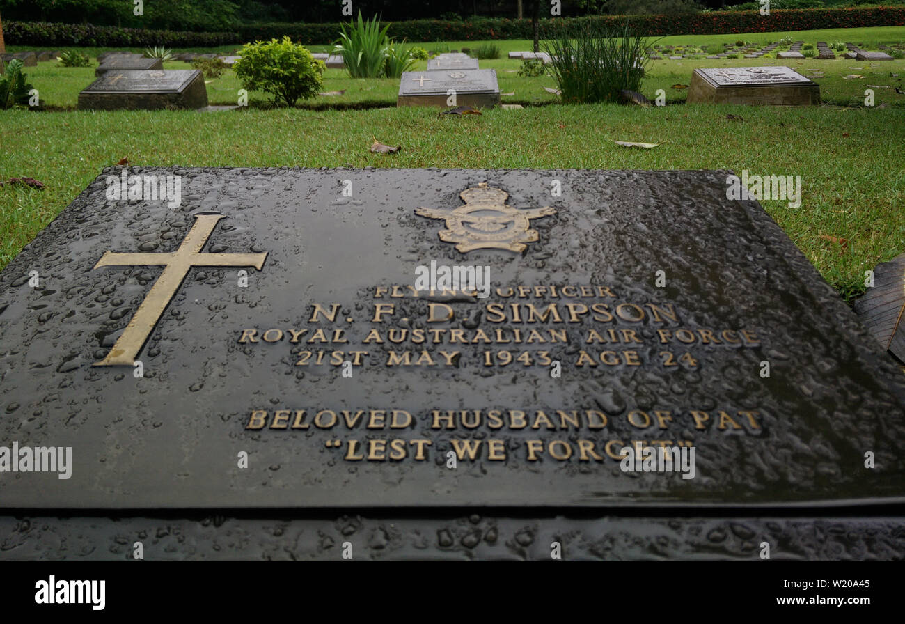 Commonwealth War Cemetery of World War 2, Chittagong, Bangladesh Stock Photo