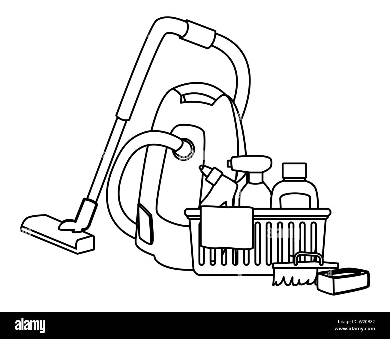 laundry wash and cleaning icons in black and white Stock Vector Image ...