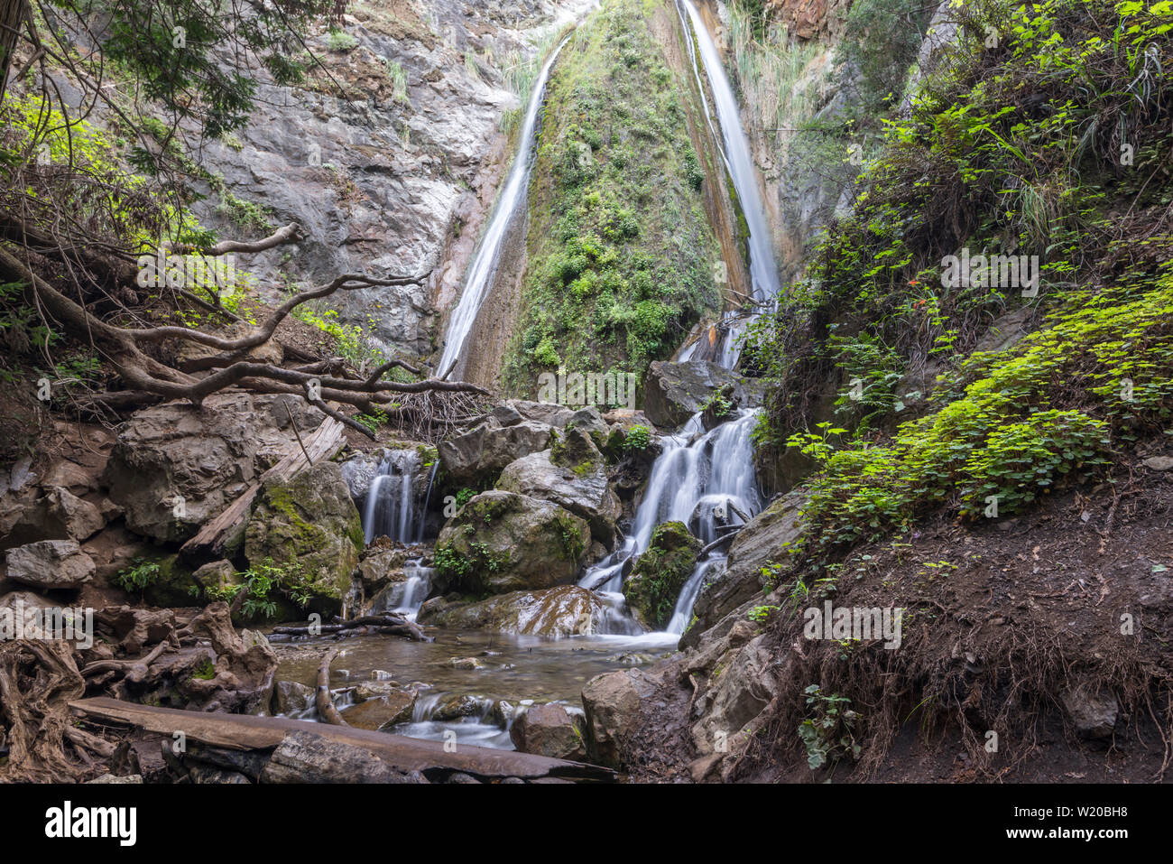 Limekiln Falls. Limekiln State Park, Big Sur, California, USA Stock