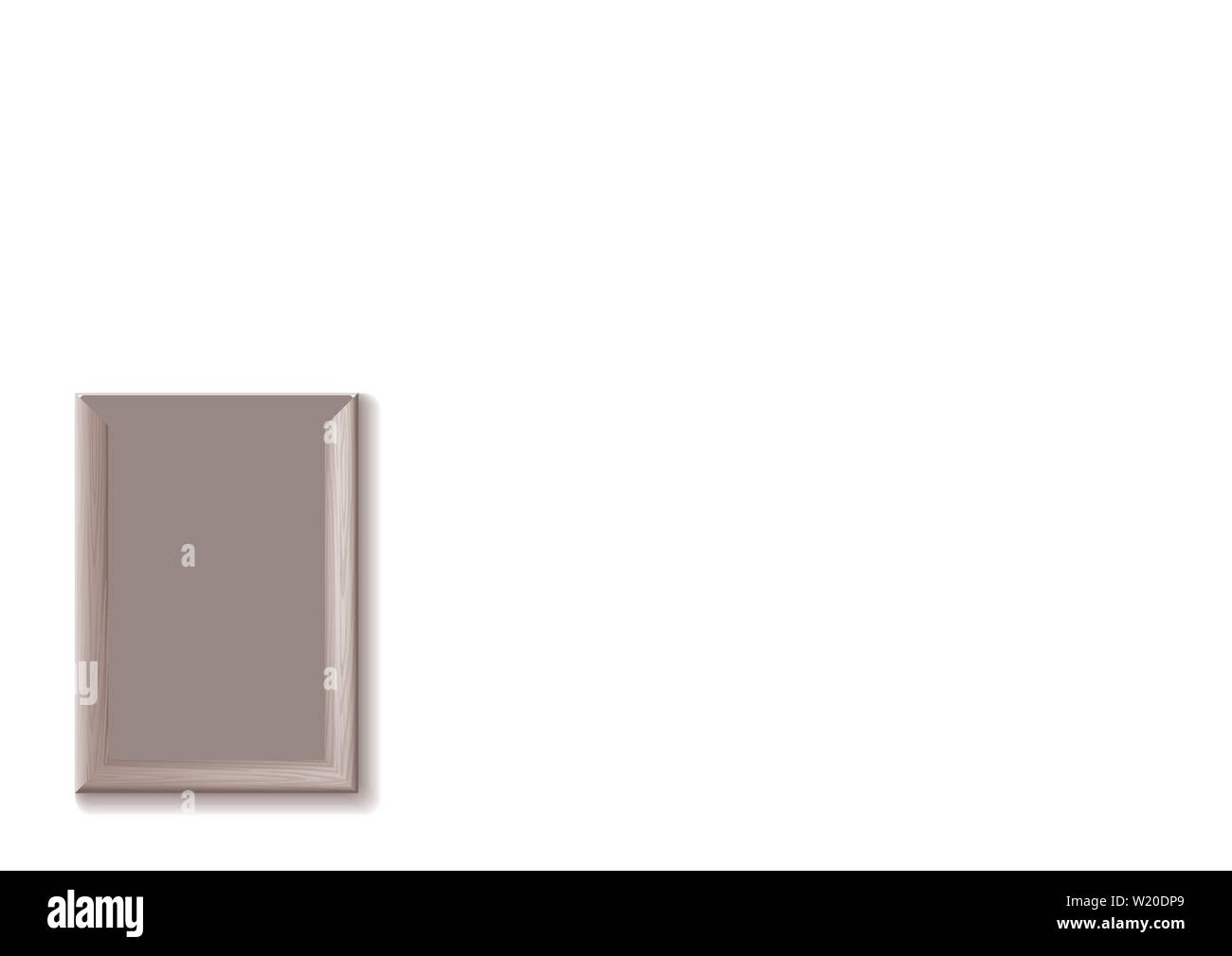 Realistic rectangular gold and blue frames set template, frames on the wall mockup with decorative borders Stock Vector