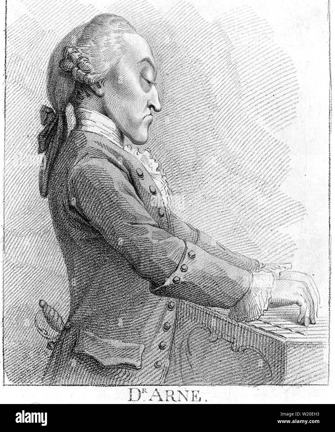 THOMAS ARNE (1710-1778) English composer Stock Photo