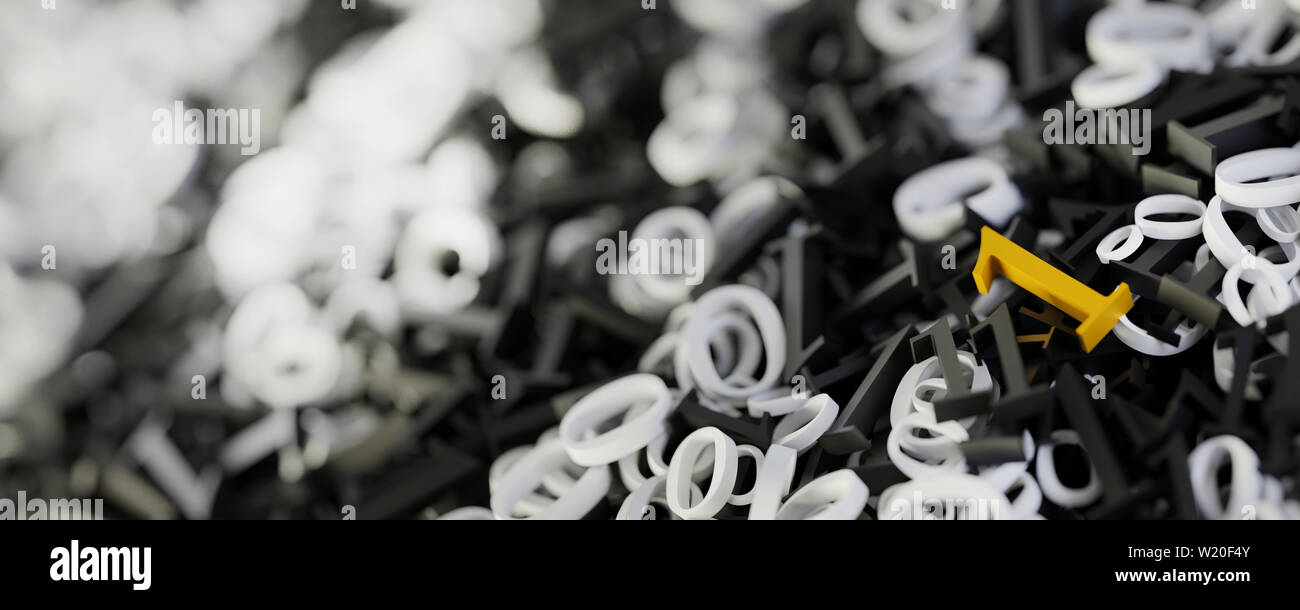 Infinite random numbers, Original 3d rendering illustration, technology ...