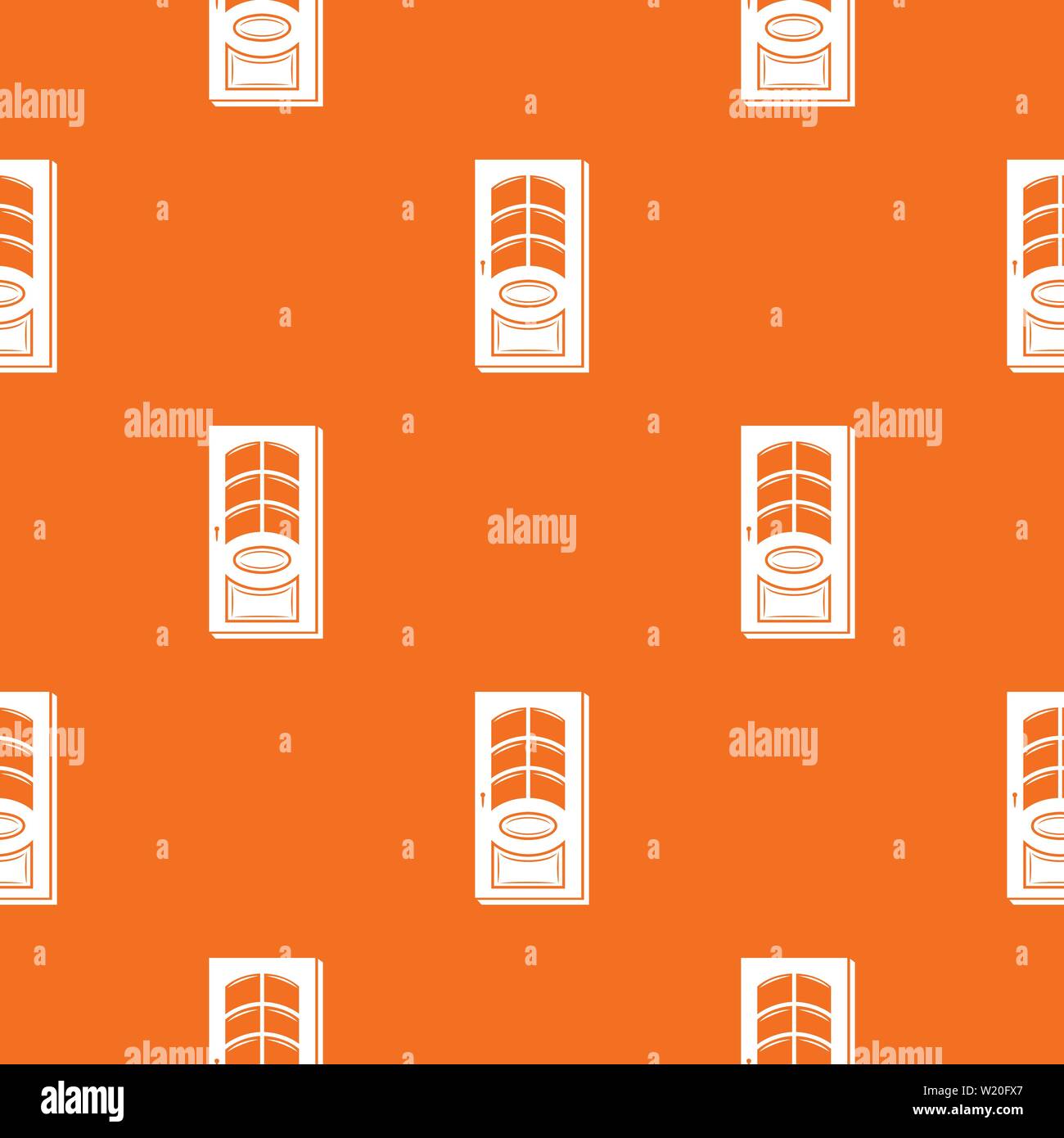 Enter door pattern vector orange Stock Vector