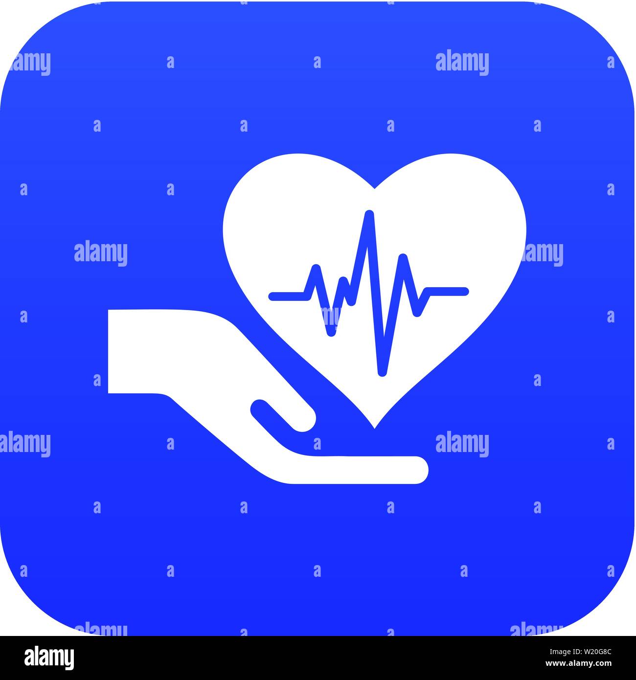 Health protection icon blue vector Stock Vector