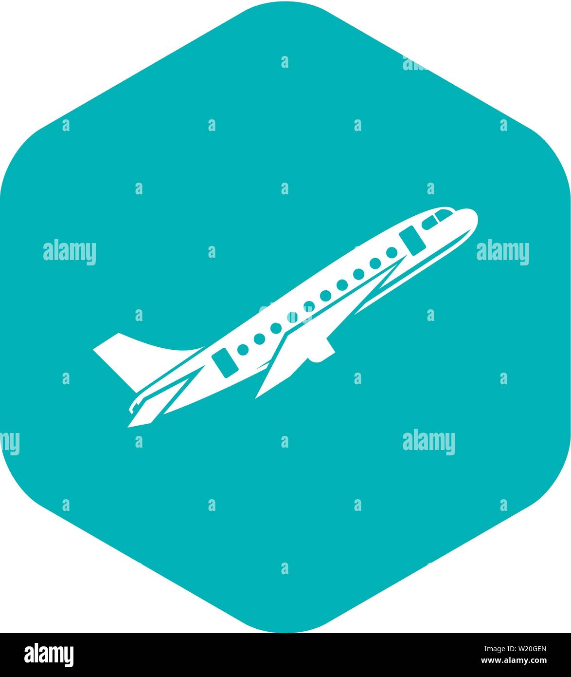 Aircraft icon, simple style Stock Vector
