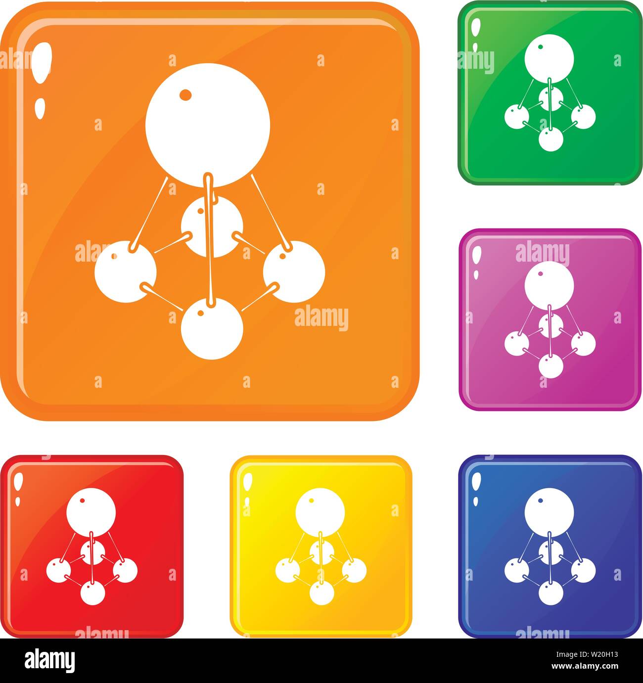 Nitromethane icons set vector color Stock Vector