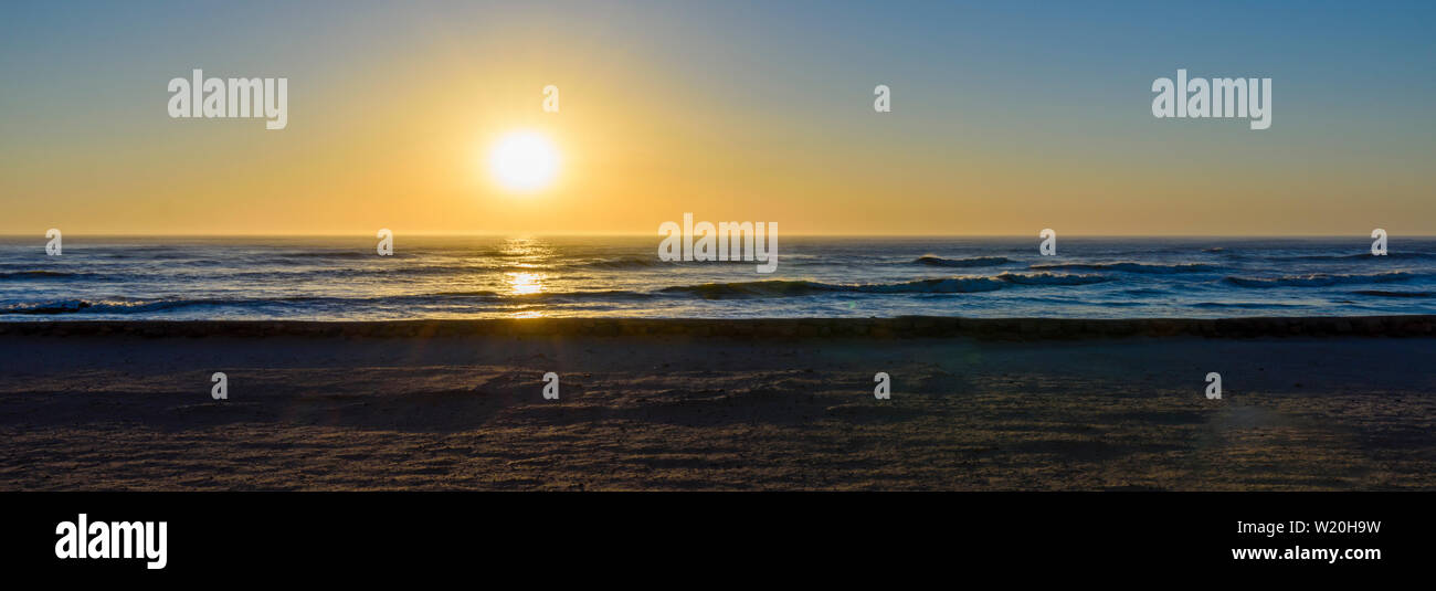 Sunset over the Atlantic Ocean, Namibia Stock Photo