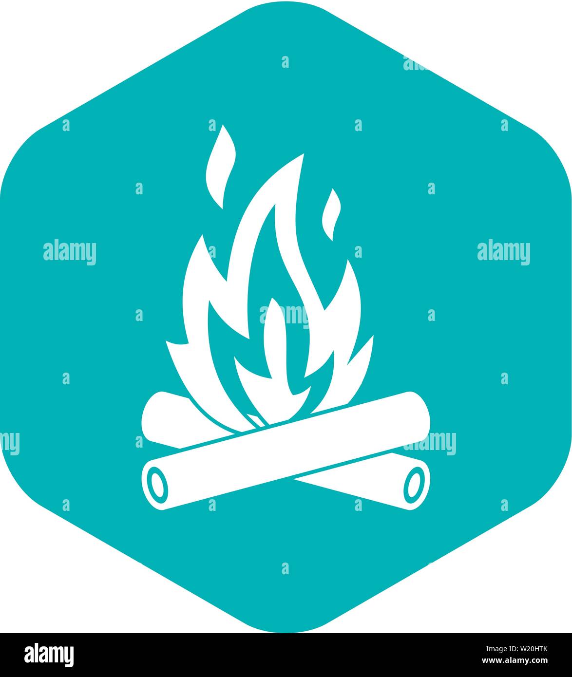 Campfire icon, simple style Stock Vector