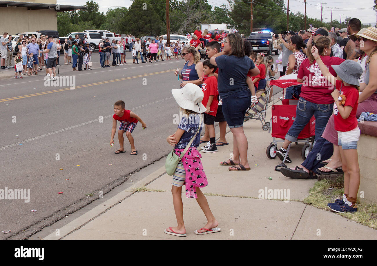 Independence Day, 4th of July parade in Alpine, a small town in Texas Stock Photo