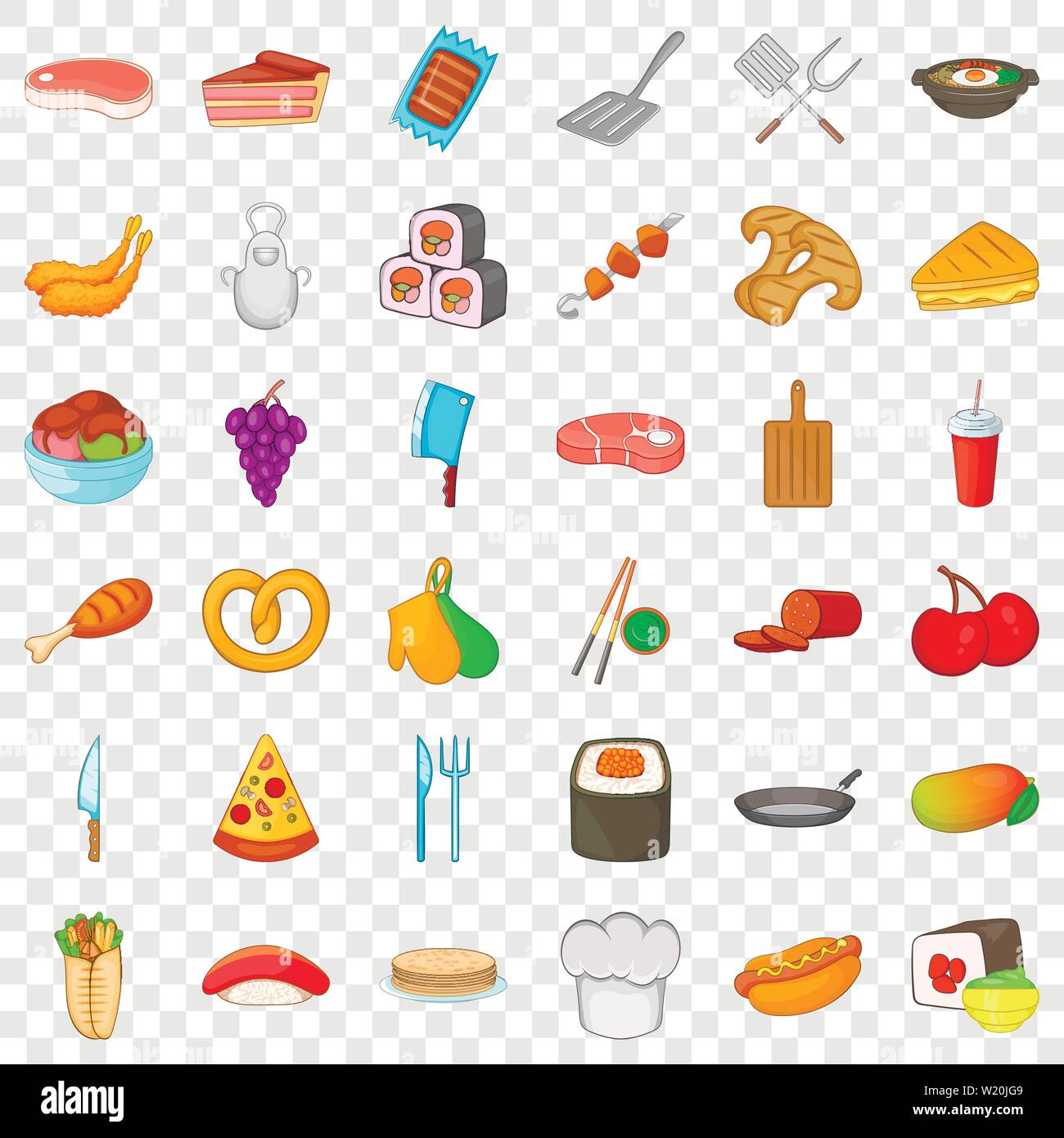 Cooking icons set, cartoon style Stock Vector Image & Art - Alamy