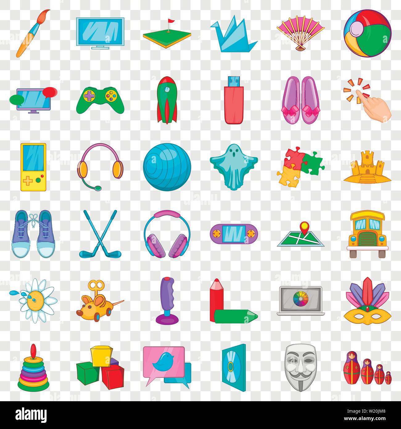 Garden icons set, cartoon style Stock Vector Image & Art - Alamy
