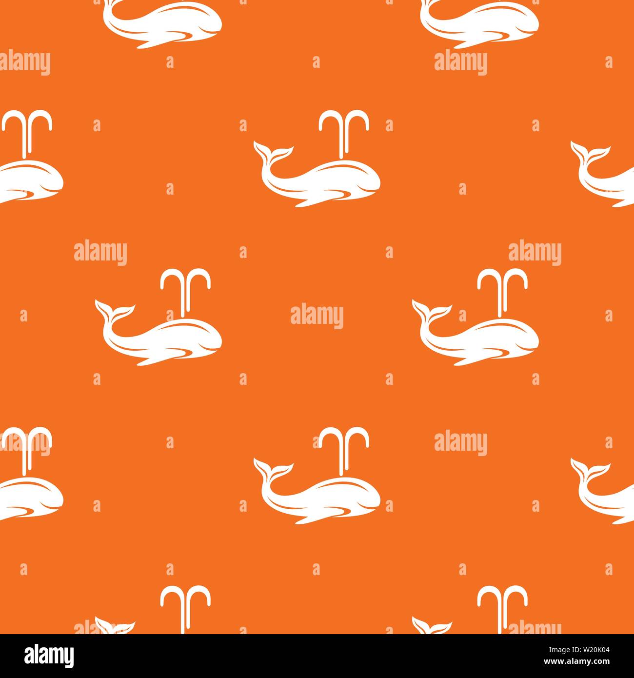 Whale pattern vector orange Stock Vector Image & Art - Alamy