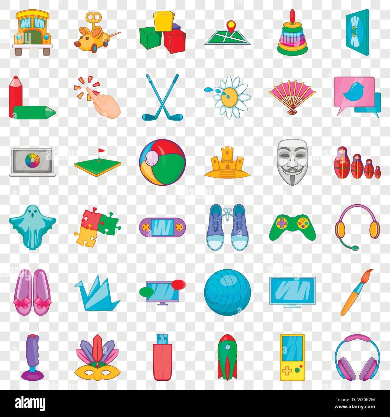 Park icons set, cartoon style Stock Vector Image & Art - Alamy