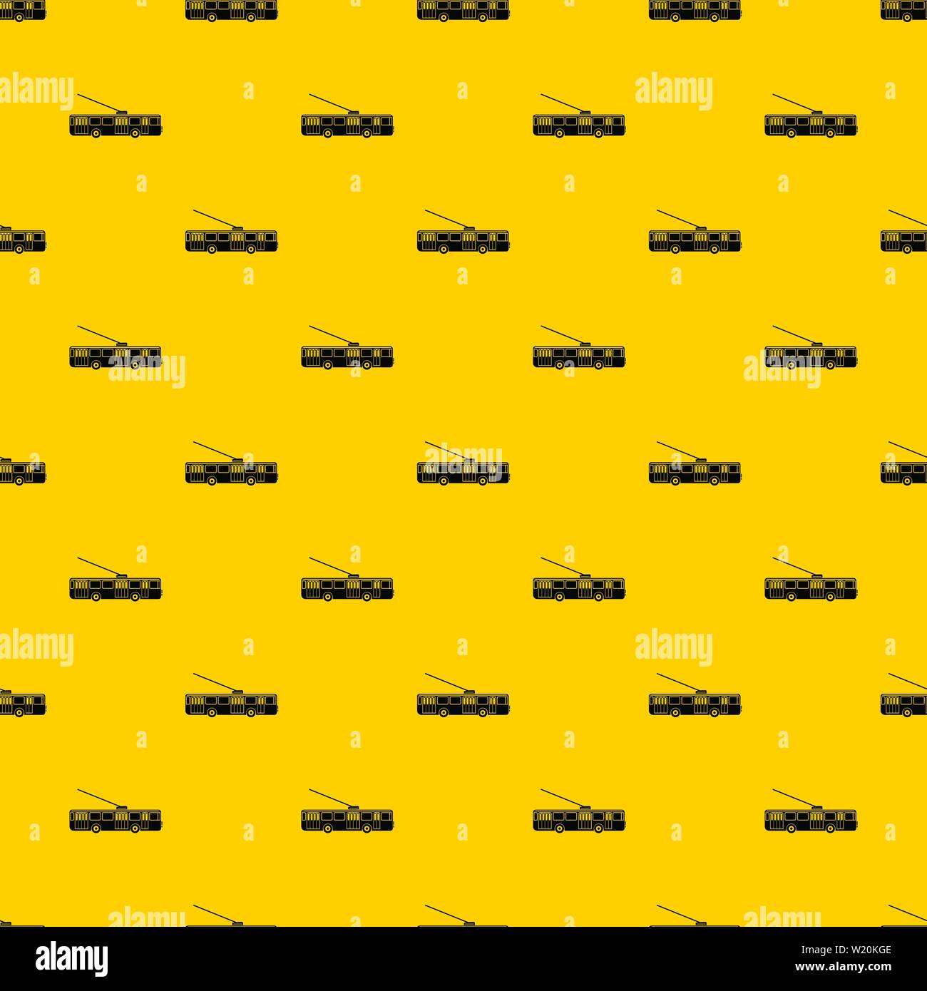 Trolleybus pattern vector Stock Vector