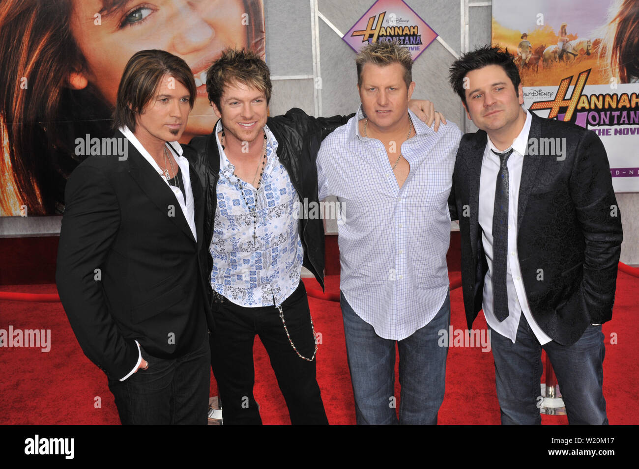 LOS ANGELES, CA. April 02, 2009 Billy Ray Cyrus (left) & Rascal Flatts